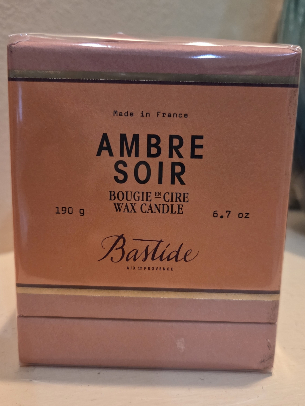 Bastide Ambre Soir Scented Candle 6.7 oz 190g Made in France NIB